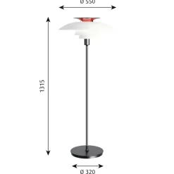 Louis Poulsen PH 80 floor lamp, White