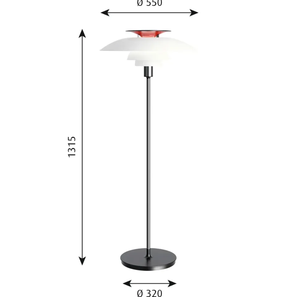 Louis Poulsen PH 80 floor lamp, White