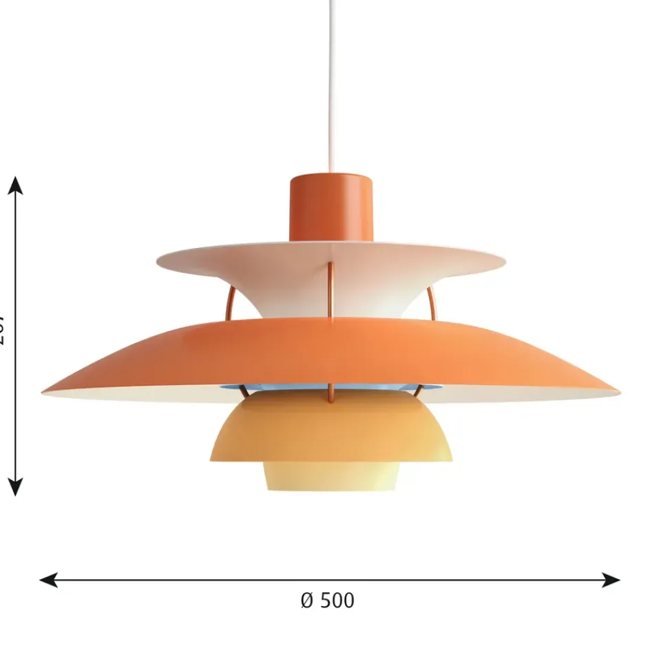 Discount Louis Poulsen PH 5 pendant lamp, Orange