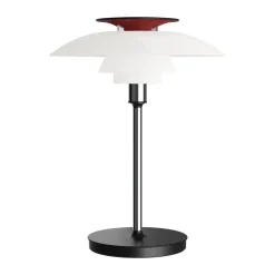 Desk Lamps^Louis Poulsen PH 80 portable table lamp, White opal, chrome-plated WhiteSilver-coloured