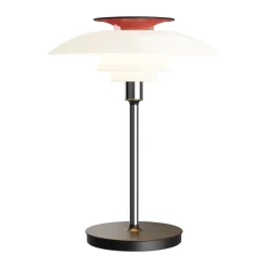 Desk Lamps^Louis Poulsen PH 80 portable table lamp, White opal, chrome-plated WhiteSilver-coloured