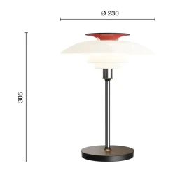 Desk Lamps^Louis Poulsen PH 80 portable table lamp, White opal, chrome-plated WhiteSilver-coloured