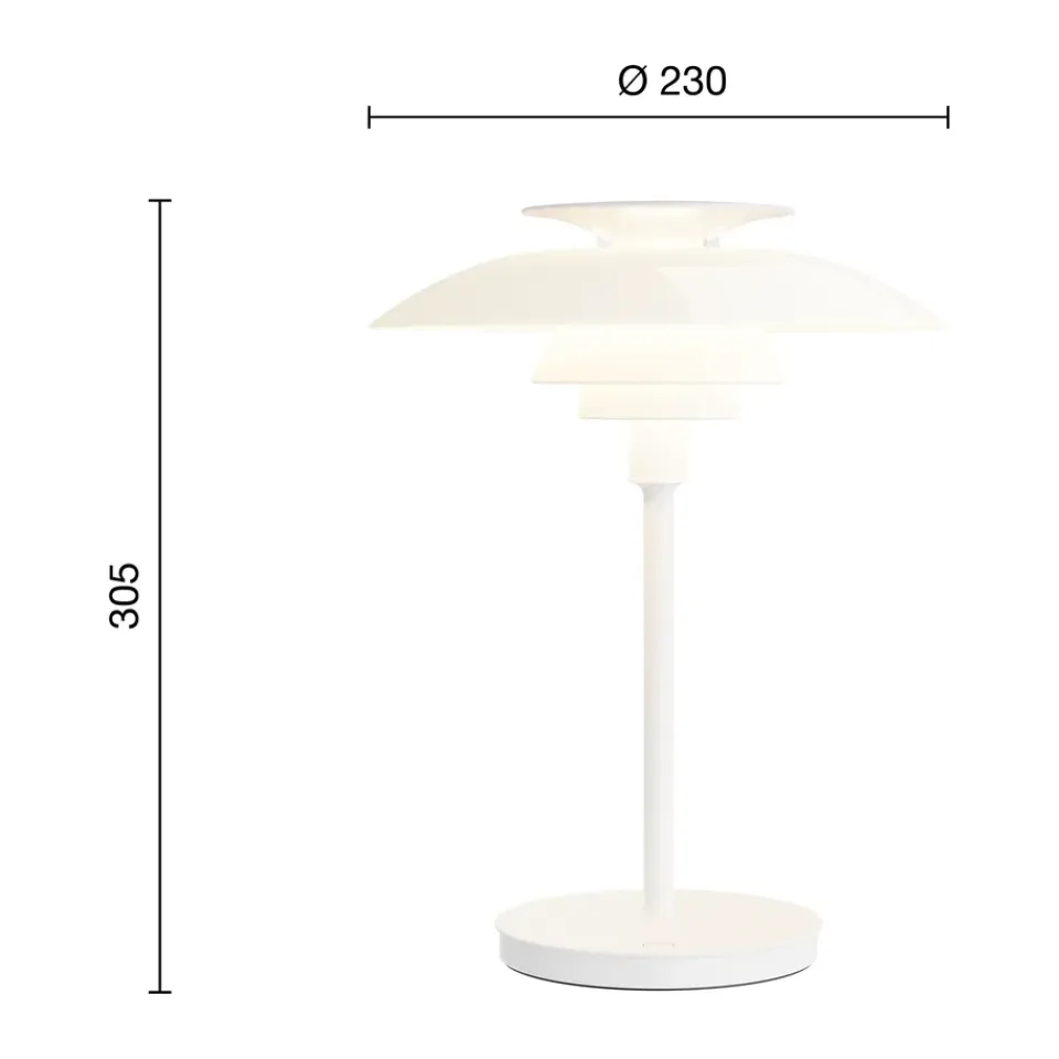Desk Lamps^Louis Poulsen PH 80 portable table lamp, opal, White