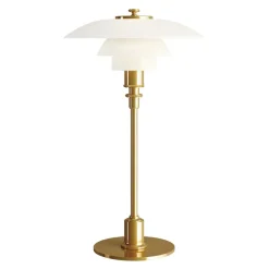 New Louis Poulsen PH 2/1 table lamp, Brass Gold-coloured