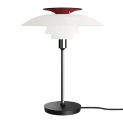 Desk Lamps^Louis Poulsen PH 80 table lamp, White opal, chrome-plated WhiteSilver-coloured