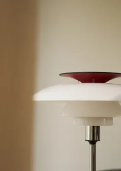 Desk Lamps^Louis Poulsen PH 80 table lamp, White opal, chrome-plated WhiteSilver-coloured