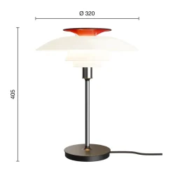 Desk Lamps^Louis Poulsen PH 80 table lamp, White opal, chrome-plated WhiteSilver-coloured