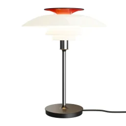 Desk Lamps^Louis Poulsen PH 80 table lamp, White opal, chrome-plated WhiteSilver-coloured