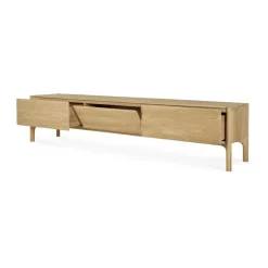Sale Ethnicraft PI media bench, Oak, 242 cm Beige