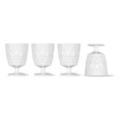 Plastic Glasses^Sagaform Picknick Juni glass 4-pack, White