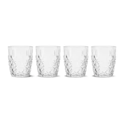 Plastic Glasses^Sagaform Picknick Juni water glass 28 cl 4-pack, Clear Transparent