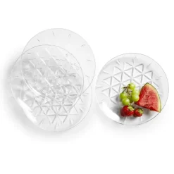 Plastic Plates^Sagaform Picknick plate 4-pack, 20 cm Transparent