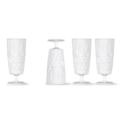 Online Sagaform Picnic champagne glass 4-pack, White