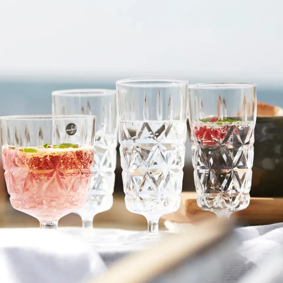 Plastic Glasses|Champagne Glasses^Sagaform Picnic champagne glass 4-pack, 4-pack Transparent