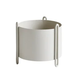 Discount Woud Pidestall flower pot small Ø15 cm, Grey
