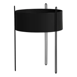 Garden Details & Accessories^Woud Pidestall flowerpot large Ø40 cm, Black
