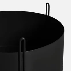 Garden Details & Accessories^Woud Pidestall flowerpot large Ø40 cm, Black