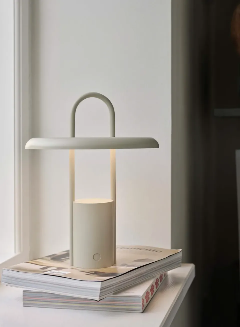 Stelton Pier LED-lamp portable 25 cm, Sand Beige