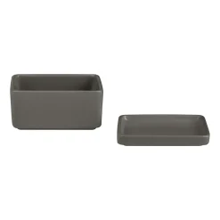 Blomus Pilar butter dish - storage box 250 ml, Pewter Grey