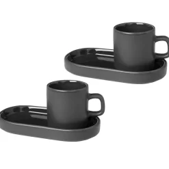 Glögg & Mulled Wine Mugs|Espresso Cups^Blomus Pilar espresso cup with saucer 2-pack, Agave Green
