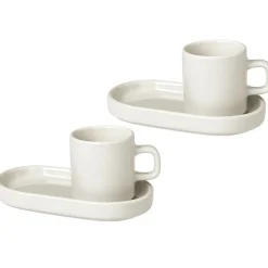Outlet Blomus Pilar espresso cup with saucer 2-pack, Moonbeam Beige