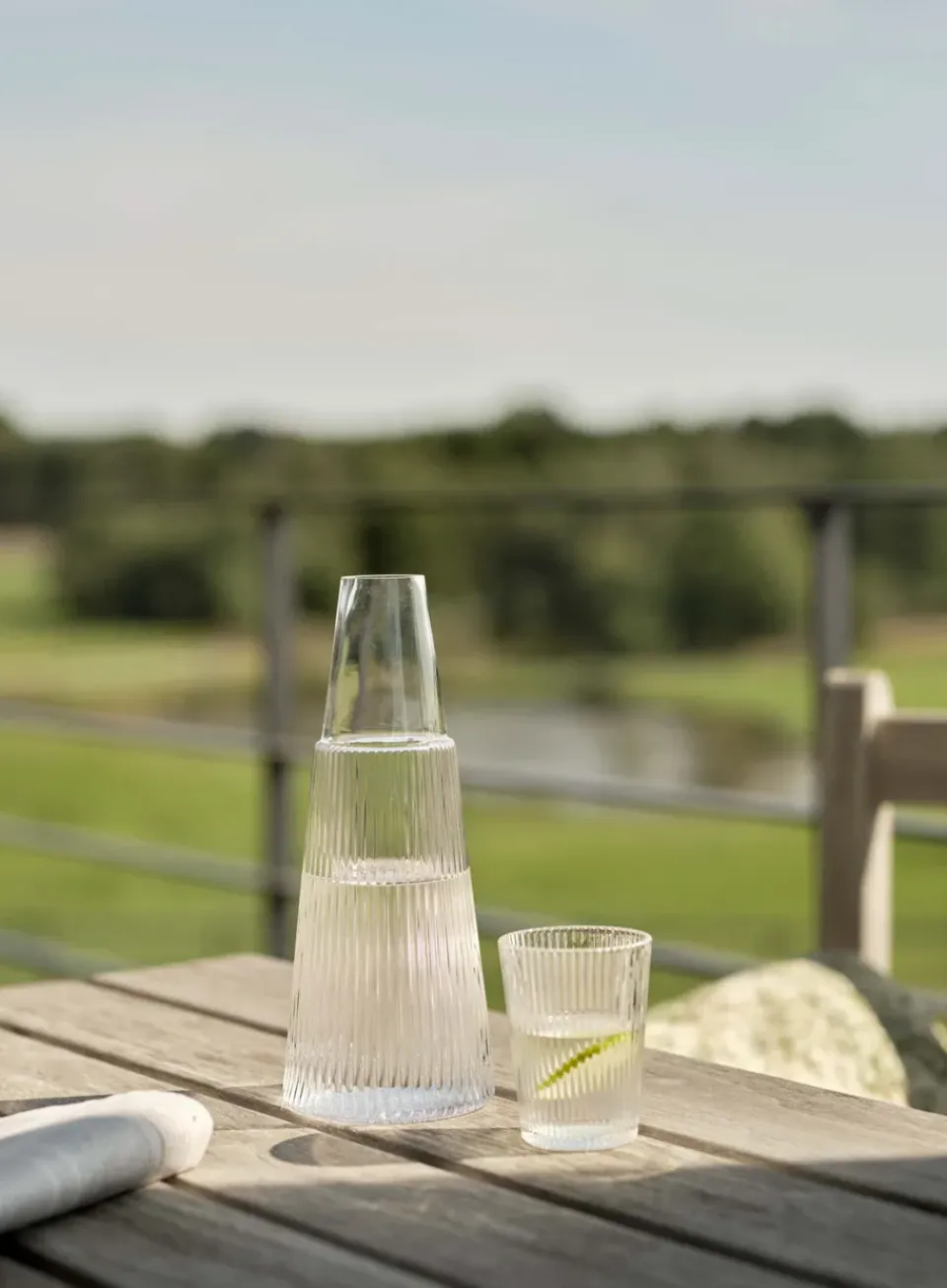 Water Jugs And Carafes^Stelton Pilastro carafe with drinking glass, Clear Transparent