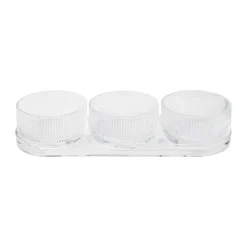Outlet Stelton Pilastro tapas set 4 parts, Clear Transparent