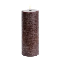 Uyuni Lighting Pillar LED candle Ø7,8x20 cm, Brown