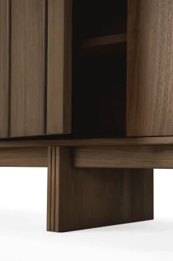 Online Ethnicraft Pillar sideboard, Wild teak, 119 cm Brown