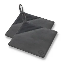 Oven Mitts, Gloves & Pot Holders^Pillivuyt Gourmet oven mitt 20.5x20.5 cm 2-pack, leather Black