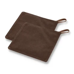 Sale Pillivuyt Gourmet oven mitt 20.5x20.5 cm 2-pack, leather Brown