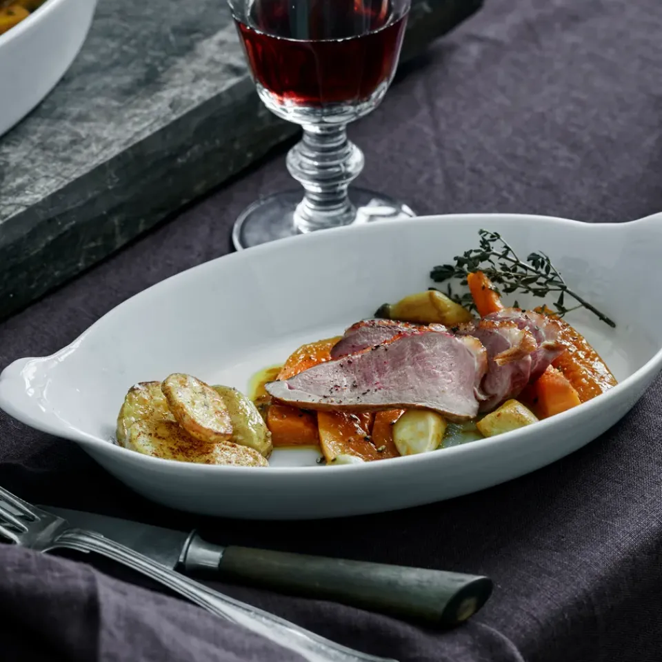 Clearance Pillivuyt serving plate oval , 23x13 cm White