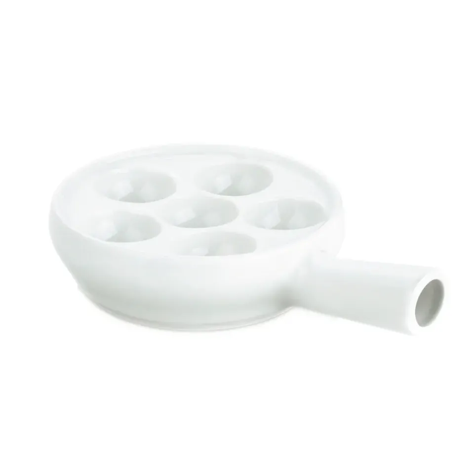 New Pillivuyt snail pan with handle, White
