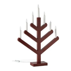 New Scandi Living Pine advent candle 62 cm, Red