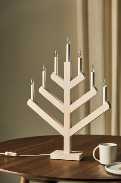 Advent Lights|Window Lights^Scandi Living Pine advent candle 62 cm, washed White