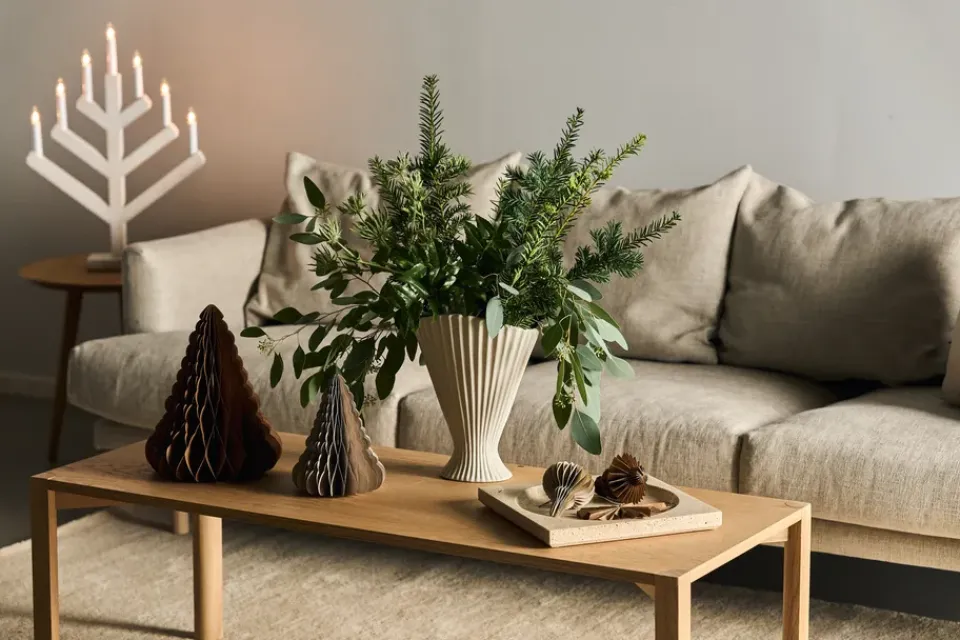Advent Lights|Window Lights^Scandi Living Pine advent candle 62 cm, washed White