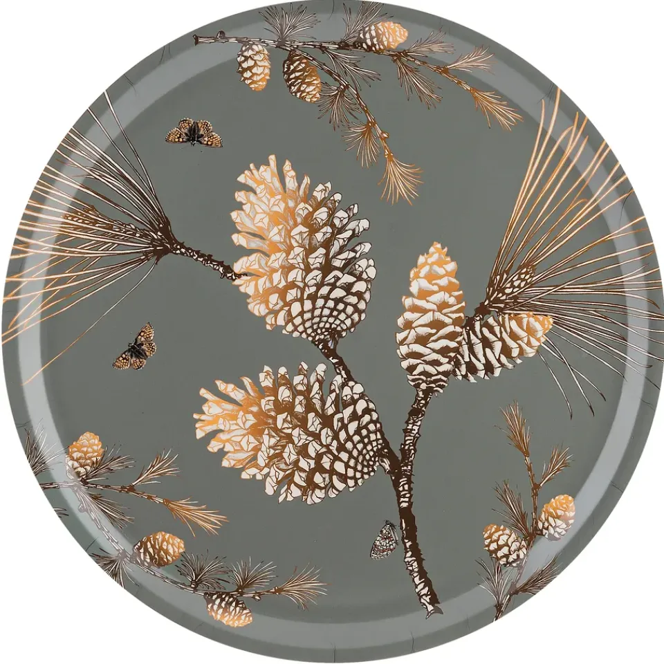 Trays^Åry Home Pine Cone tray Ø 38 cm, Moss grey Green