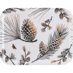 Outlet Åry Home Pine Cone tray 28x36 cm, Cotton White