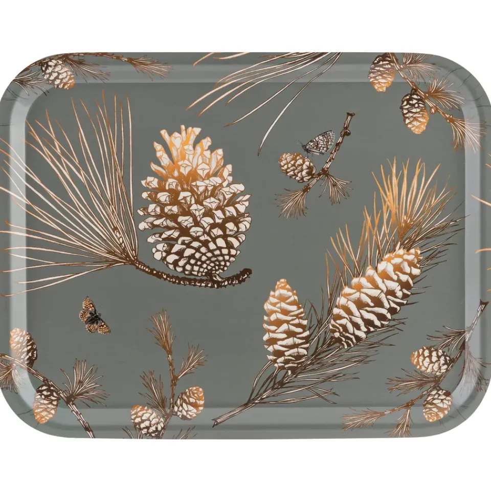 Hot Åry Home Pine Cone tray 28x36 cm, Moss grey Green