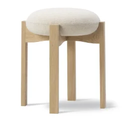 Stools^Fredericia Furniture Pioneer low stool, Hallingdal 200-lacquered oak Beige