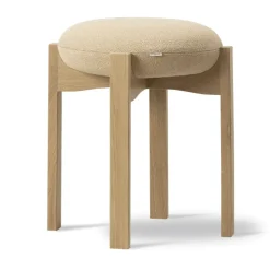 New Fredericia Furniture Pioneer low stool, Vidar 323-lacquered oak Beige
