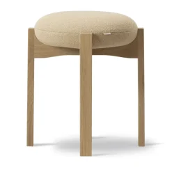 New Fredericia Furniture Pioneer low stool, Vidar 323-lacquered oak Beige