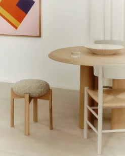 Clearance Fredericia Furniture Pioneer low stool, Zero 0001-lacquered oak Beige