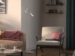 Discount Herstal Pipeline floor lamp, Matte , double White