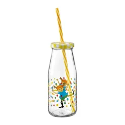 Water Bottles^Muurla Pippi bottle with lid and straw 4.5 dl, Boing-boing Transparent
