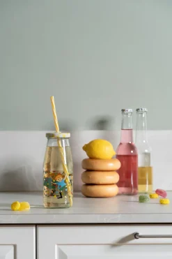 Water Bottles^Muurla Pippi bottle with lid and straw 4.5 dl, Boing-boing Transparent
