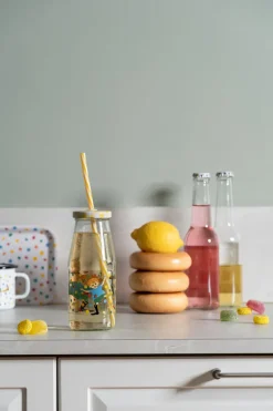 Water Bottles^Muurla Pippi bottle with lid and straw 4.5 dl, Boing-boing Transparent