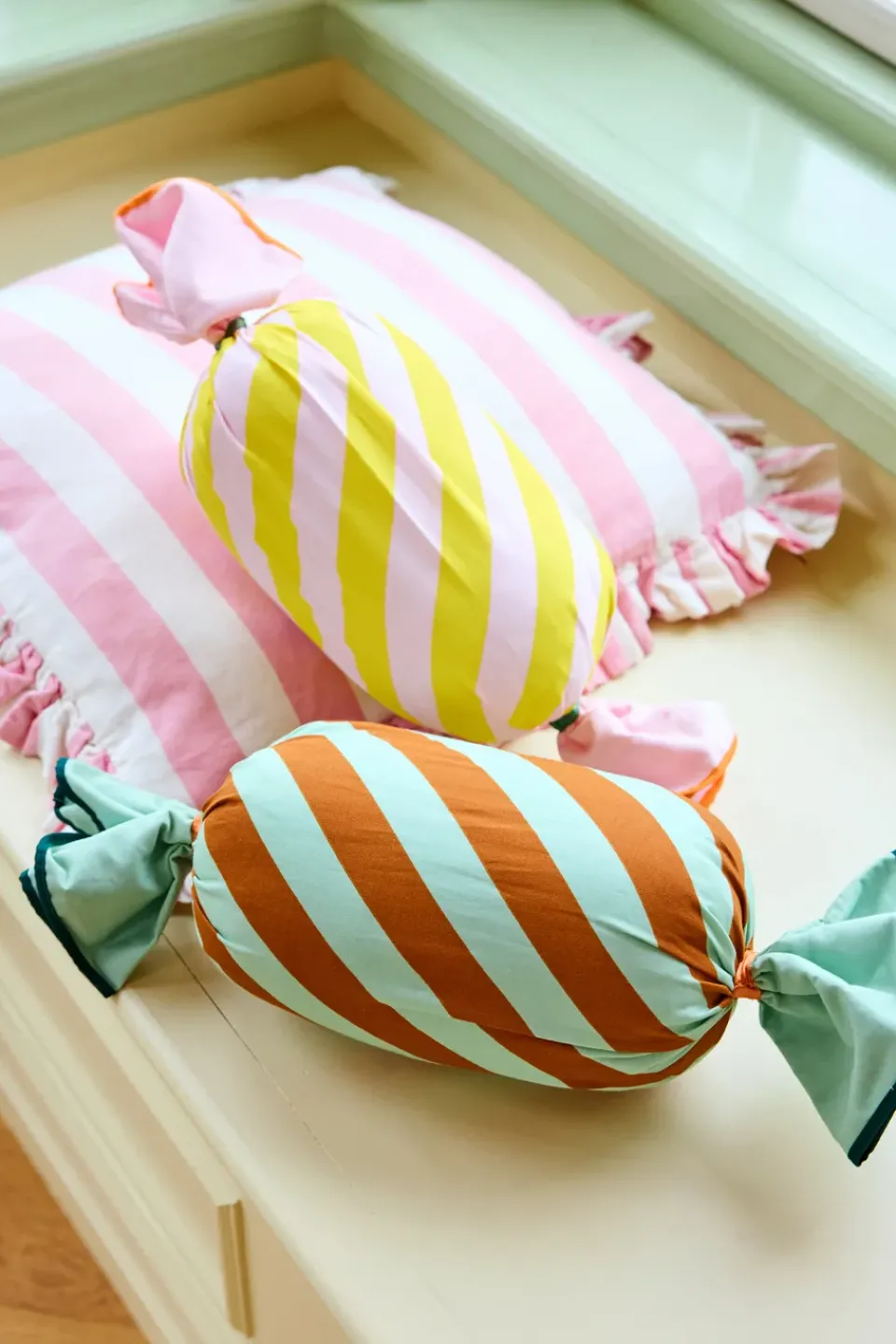 Kid's Concept Pippi caramel cushion, Green