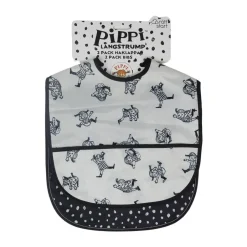 Discount Rätt Start Pippi Cirkus Bib 2-pack, Multi