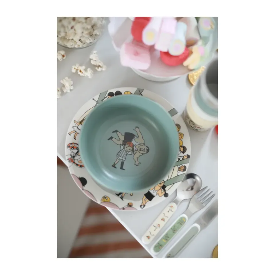 Children's Tableware|Serving Bowls^Rätt Start Pippi Cirkus bowl Ø14.5 cm, Green